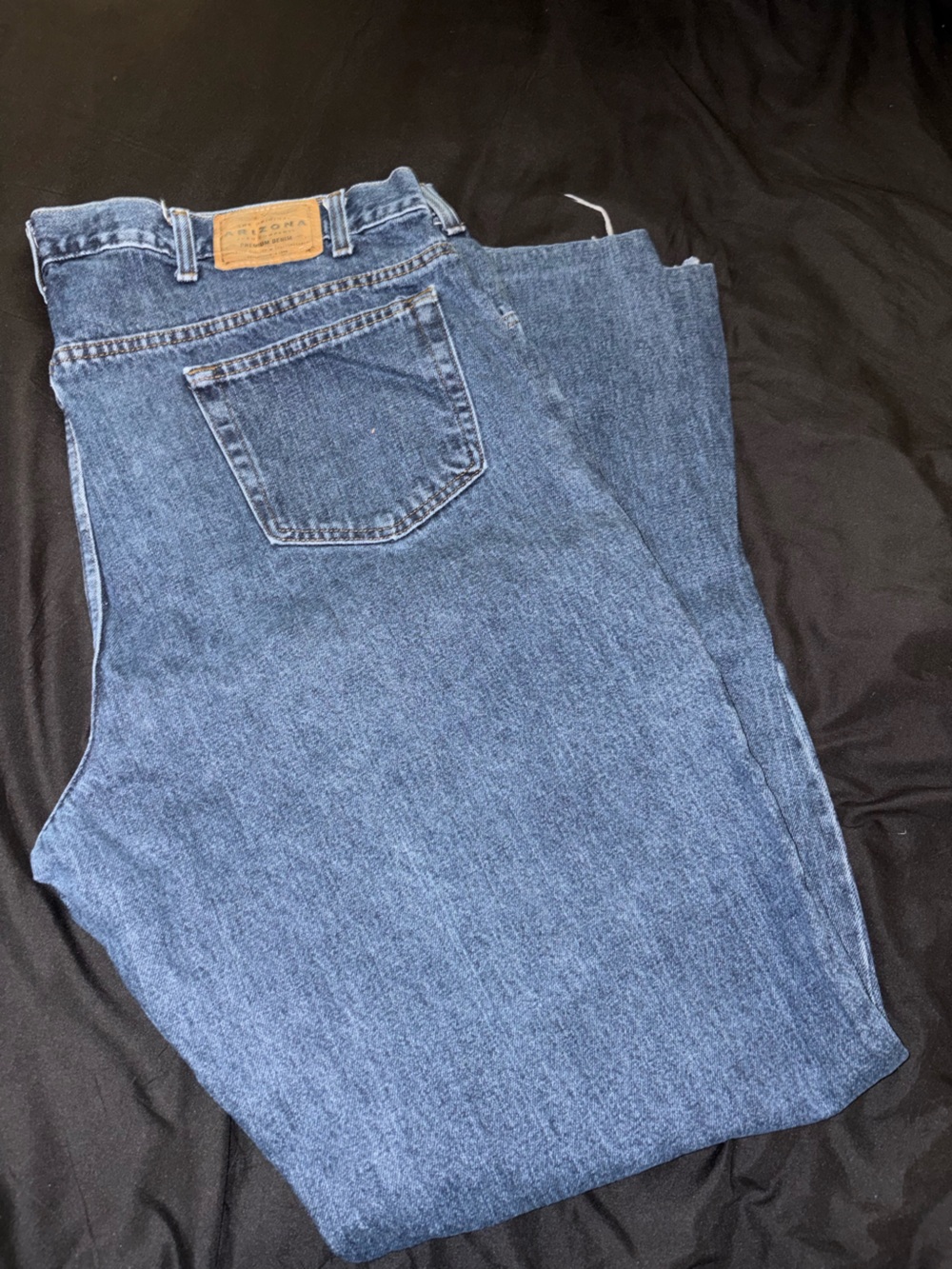 Arizona Classic Men's Blue Denim Jeans 44x34